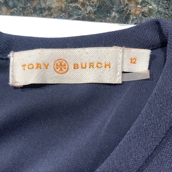 Tory Burch Erin Crepe dress. Navy blue. Size 12 - Picture 6 of 10